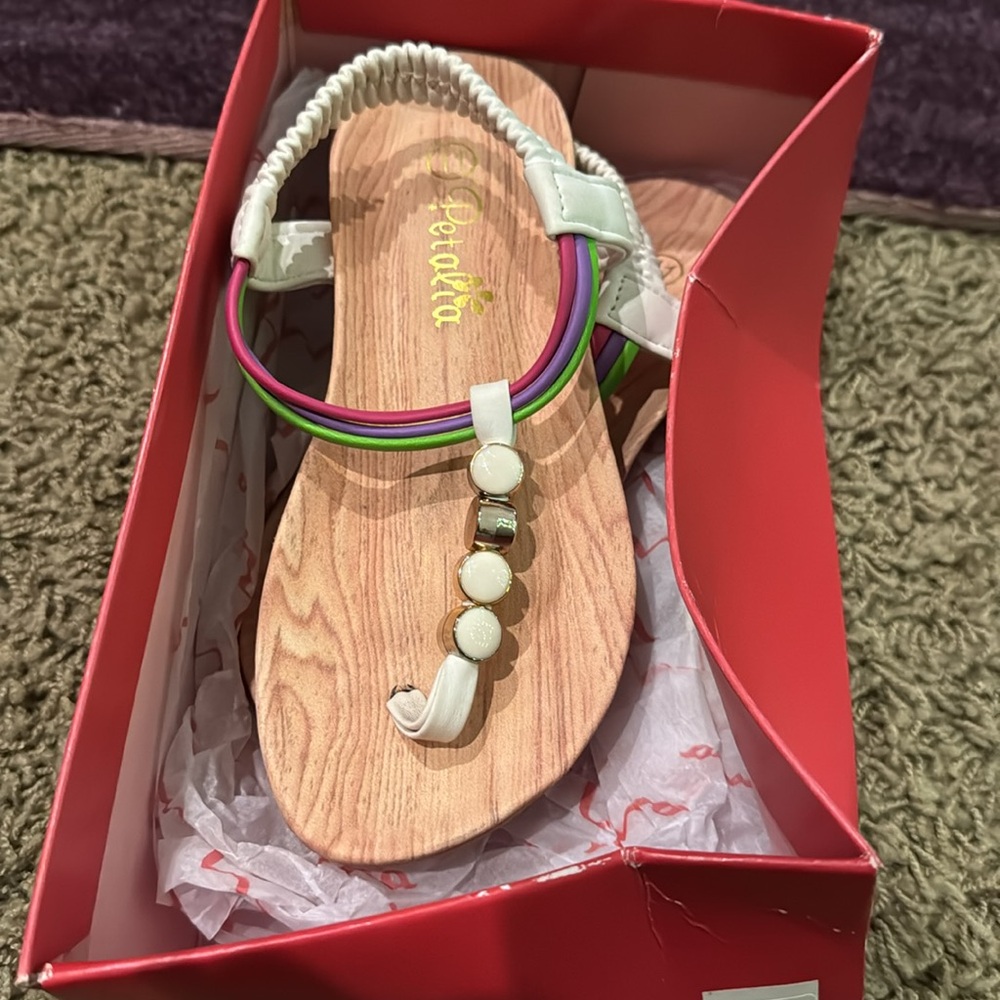 Petalia Girls Sandals Super Soft Footbed sz 11